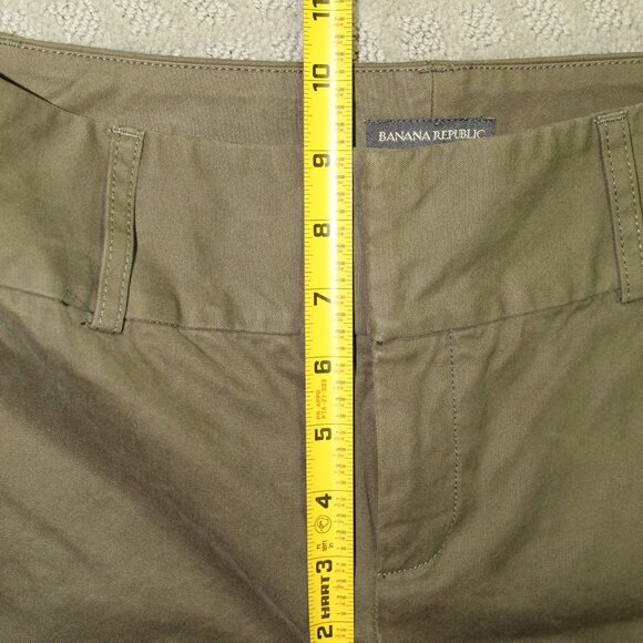 Banana Republic Women's Size 2 Cotton Army Green Twill Pants - Picture 6 of 6